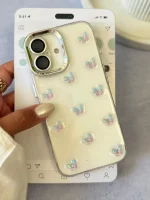 قاب پروانه رنگی زمینه شاینی (کدC2108)