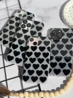 قاب قلب مشکی شاینی (کدC1843) - تصویر 4