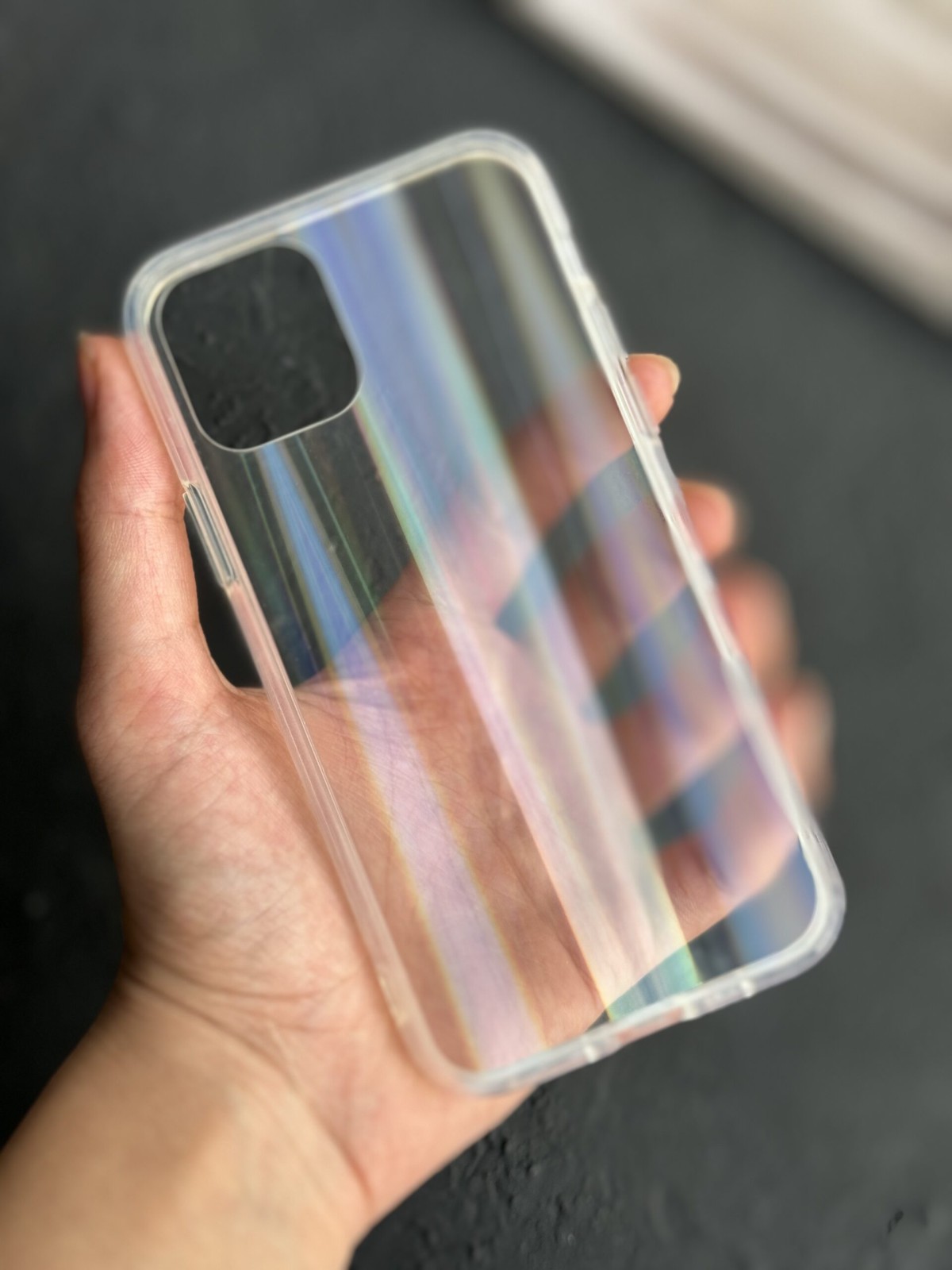 قاب موبایل آیفون ادویا پشت گلس هلوگرامی بیرنگ