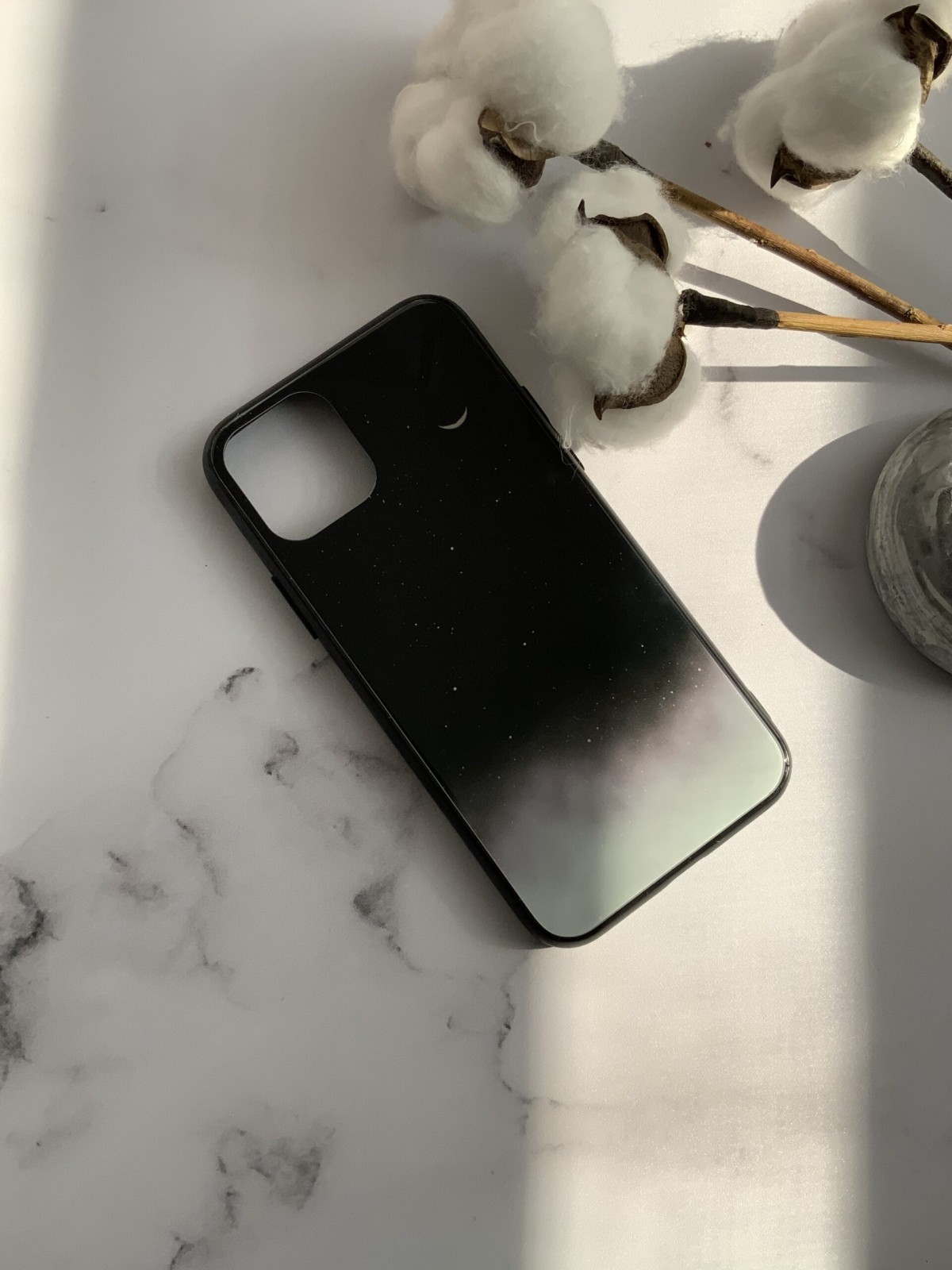 قاب موبایل آیفون کهکشان مشکی