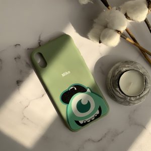 قاب موبایل آیفون مایک ژله ای مات پرینتی سبز