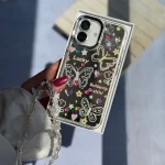 قاب نقاشی پروانه آینه ای با آویز آیفون (کدC2056)