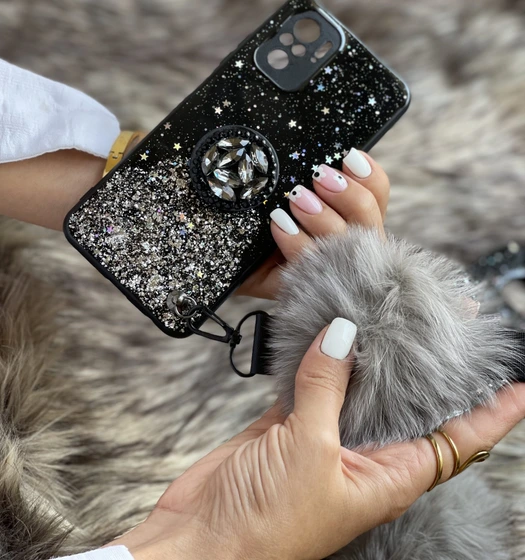 قاب موبایل شیائومی پام پام مشکی + پاپ سوکت + پام پام