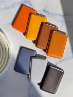 جاکارتی مگ سیف اپل Leather wallet magsafe (کدa0069) - تصویر 4