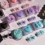 محافظ آداپتور 25 وات سامسونگ قلب و پاپیون رنگی (4تکه) (کدa0282)