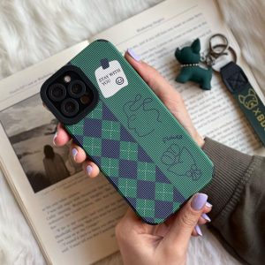 قاب موبایل آیفون لاولی سبز محافظ لنز دار