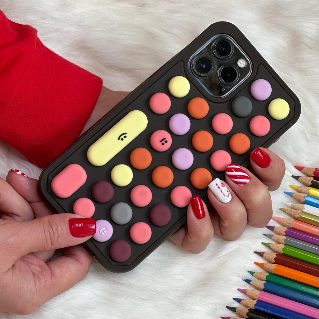 قاب موبایل آیفون پالت سایه لوازم آرایش برجسته