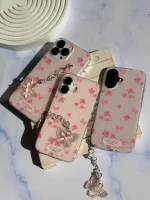 قاب Pink Flower Butterfly با آویز (کدC2116) - تصویر 6