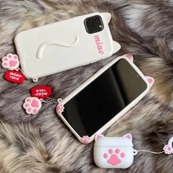 قاب موبایل آیفون پنجه گربه میومیو + آویزست