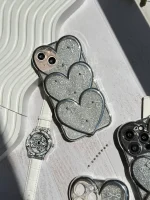 قاب قلبی اکلیلی پاپیونی نگین برجسته (کدC1823)