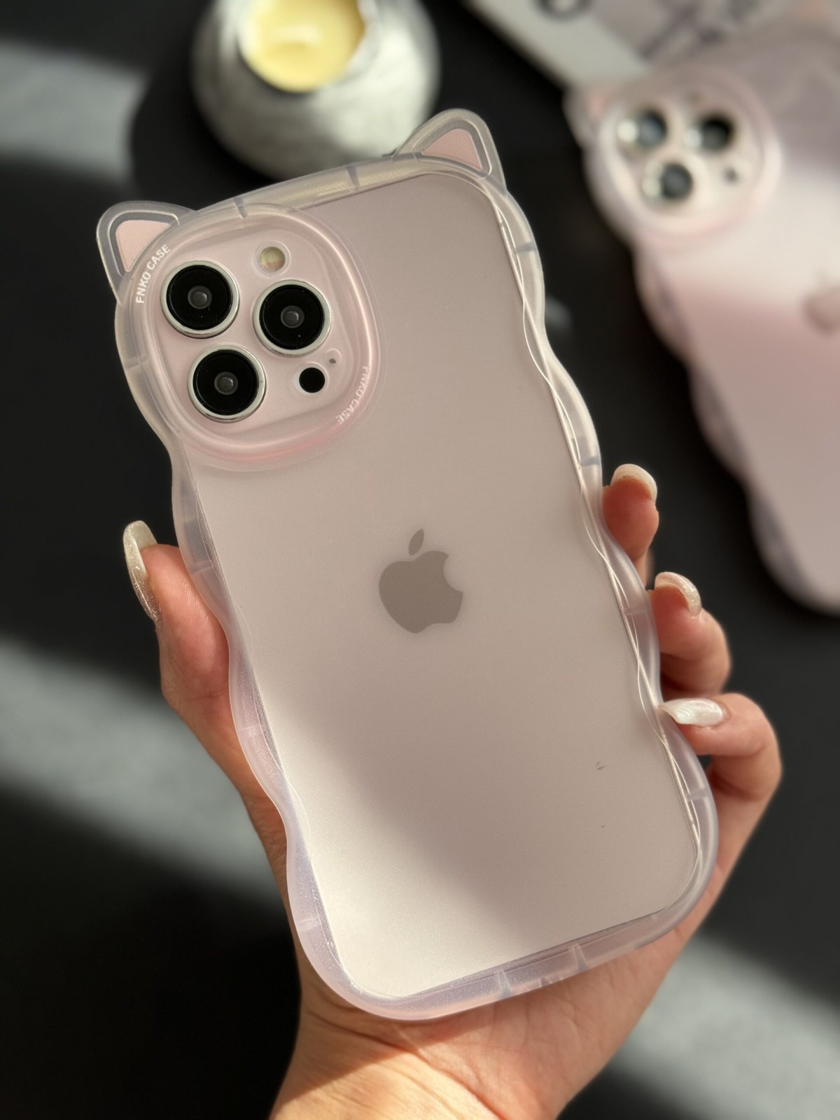 قاب موبایل آیفون گربه یخی شفاف