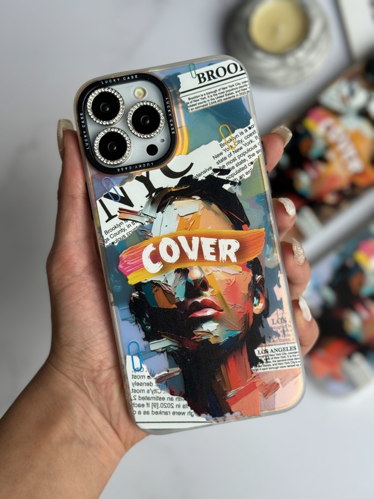 قاب موبایل آیفون صورت نقاشی فونتی