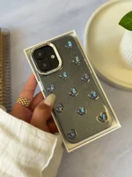 قاب پروانه رنگی زمینه شاینی (کدC2108) - تصویر 3