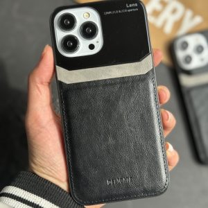 قاب موبایل سامسونگ لنز چرمی و شیشه ای