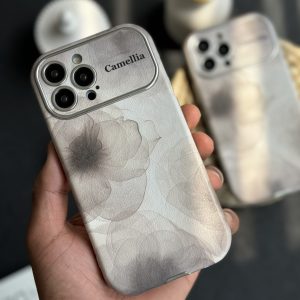 قاب موبایل آیفون کاملیا نسکافه ای محافظ لنزدار