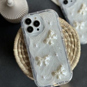 قاب موبایل آیفون پاپیون صدفی برجسته