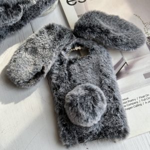 قاب موبایل شیائومی طرح خرگوش پشمالو گوش دار