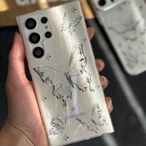 قاب موبایل سامسونگ پروانه صدفی هلوگرامی