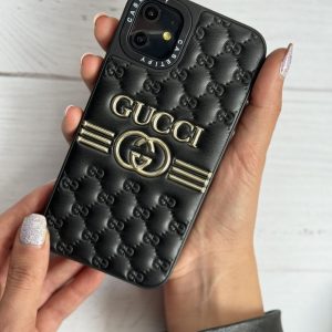 قاب موبایل آیفون گوچی بالشتی چرمی داغ