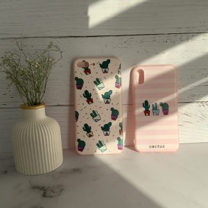 قاب موبایل آیفون کاکتوس صورتی