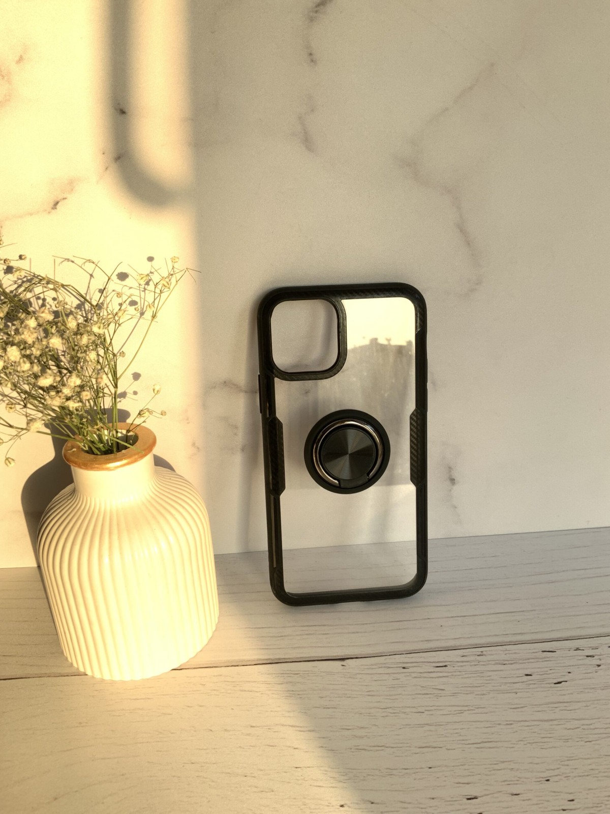 قاب موبایل آیفون آرمور کربن پشت بیرنگ حلقه دار