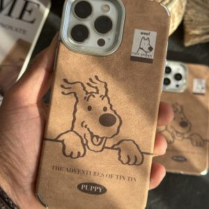قاب موبایل آیفون سگ روی دیوار سنگشور پاپی