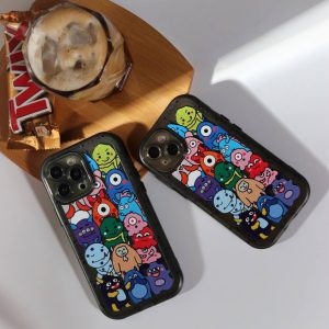 قاب موبایل آیفون هیولاهای کارتونی محافظ لنزدار