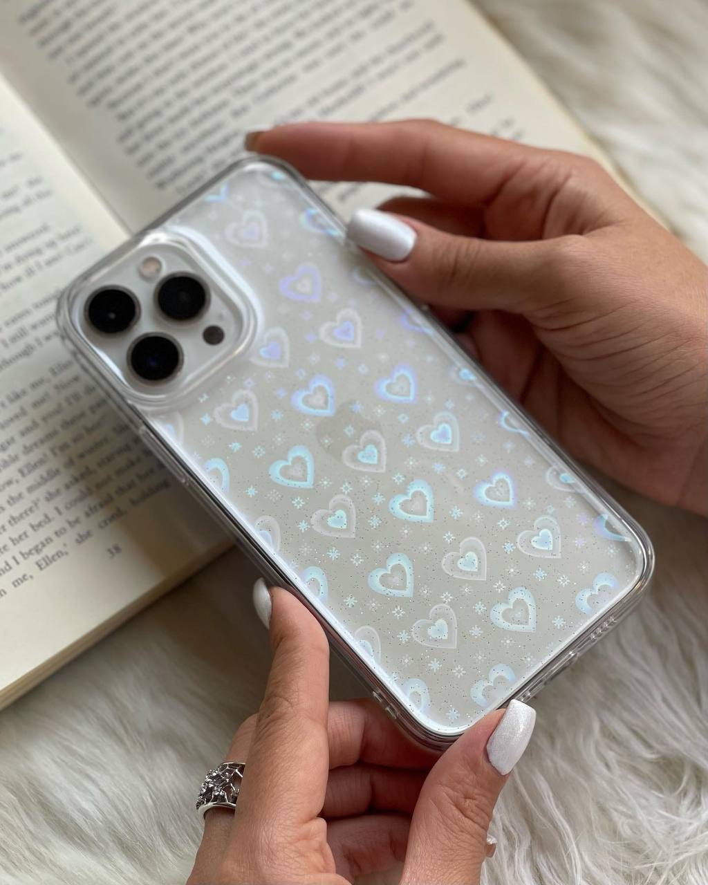 قاب موبایل سامسونگ بی رنگ قلب سه بعدی