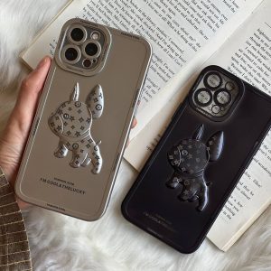 قاب موبایل آیفون بولداگ کروم کول لویی ویتون محافظ لنزدار