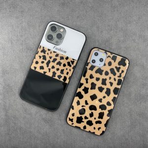 قاب موبایل سامسونگ پلنگی پشت گلس بدون بند