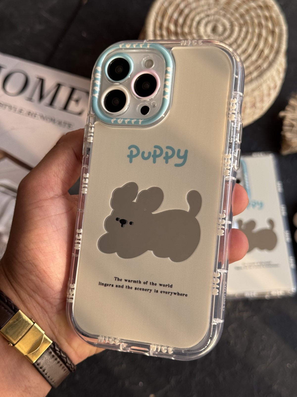 قاب موبایل ( آیفون - سامسونگ ) سگ نایس پاپی آیینه ای