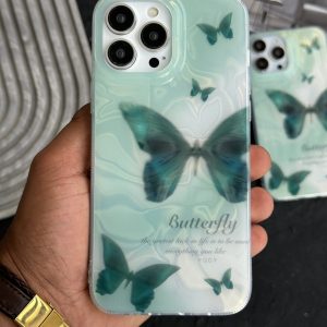 قاب موبایل آیفون پرواز پروانه سبز