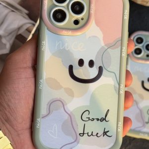 قاب موبایل آیفون سبز پاستلی محافظ لنزدار