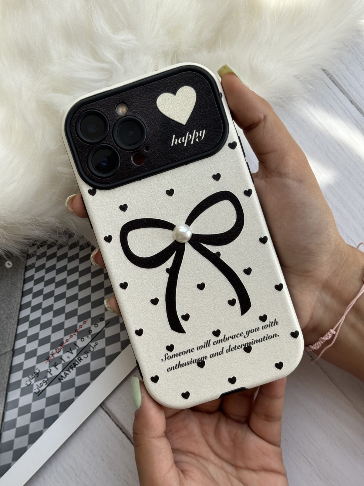 قاب موبایل آیفون میدنایت پاپیون قلبی