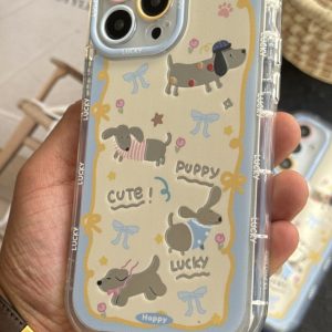 قاب موبایل ( آیفون - سامسونگ ) سگ ریز داکس هوند بازیگوش آیینه ای