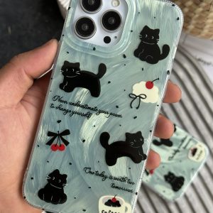 قاب موبایل آیفون گربه گیلاسی