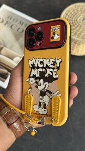 قاب موبایل آیفون میکی موس لیمویی + بندست - تصویر 3