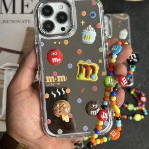 قاب موبایل ( آیفون - سامسونگ ) ام اند ام M&M آیینه ای بنددار