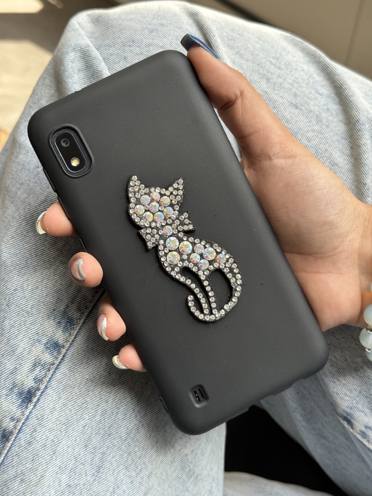 قاب موبایل آیفون بلک کت نگین دار