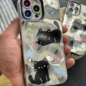 قاب موبایل آیفون گربه سیاه توهمی