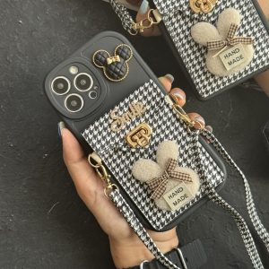 قاب موبایل آیفون باربری زبرا پترن سیاه و سفید