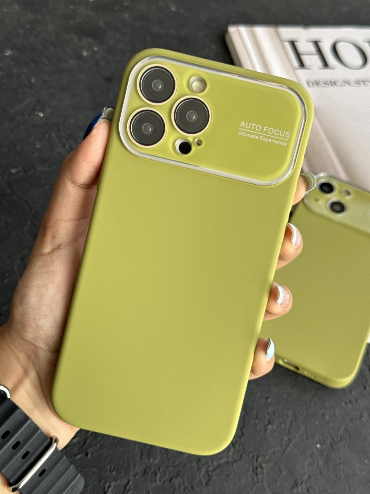 قاب موبایل آیفون سیلیکون اتوفوکس سبز