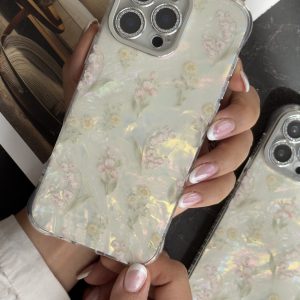 قاب موبایل آیفون باغ ژاپنی صدفی انگلیش هوم