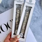 بند اپل واچ استیل پروانه نگین painted lady (کدw5062)