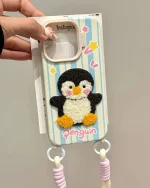 قاب پنگوئن بامزه با بند مچی دو قلاب (کدC1922) - تصویر 3