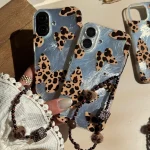 قاب پروانه با بال های پلنگی همراه با آویز (کدC2100)