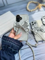 قاب پاپیون نقره ای با بند ژلاتینی (کدC2003) - تصویر 7