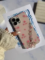 قاب Pink Flower Butterfly با آویز (کدC2116) - تصویر 5