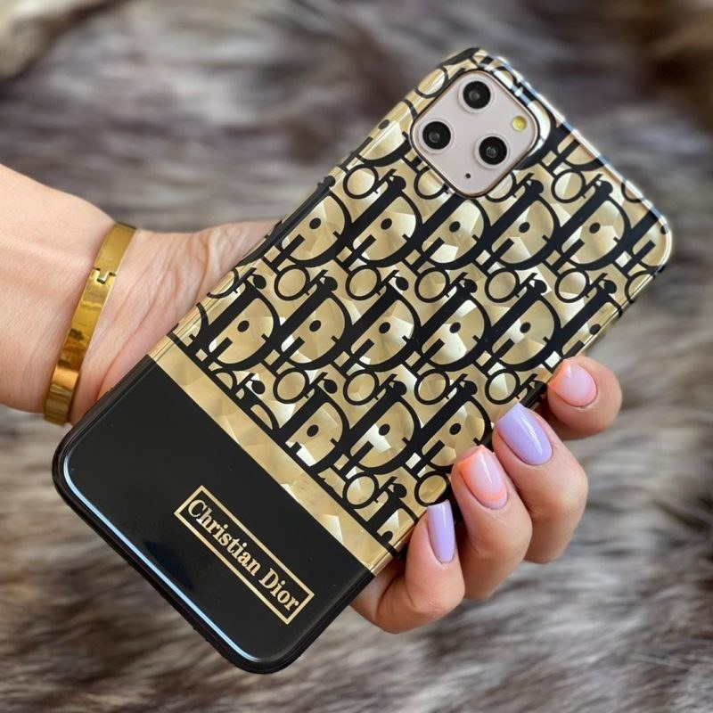 قاب موبایل آیفون دیور فونت درشت دورنگ