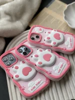 قاب پنجه سیلیکونی صورتی (کدC1615) - تصویر 3